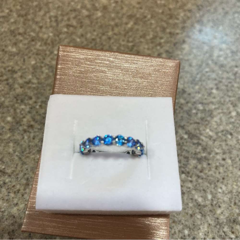 Common Lines Eternity Ring - Blue Gradient - image 4